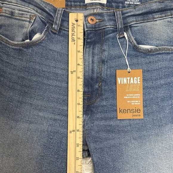 Kensie Women's Blue High Rise Skinny Jeans - Picture 7 of 11